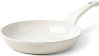 sarten ceramica con tapa de vidrio — Blanco crema inducción de granito 9 pulgadas 24 cm — foto 2