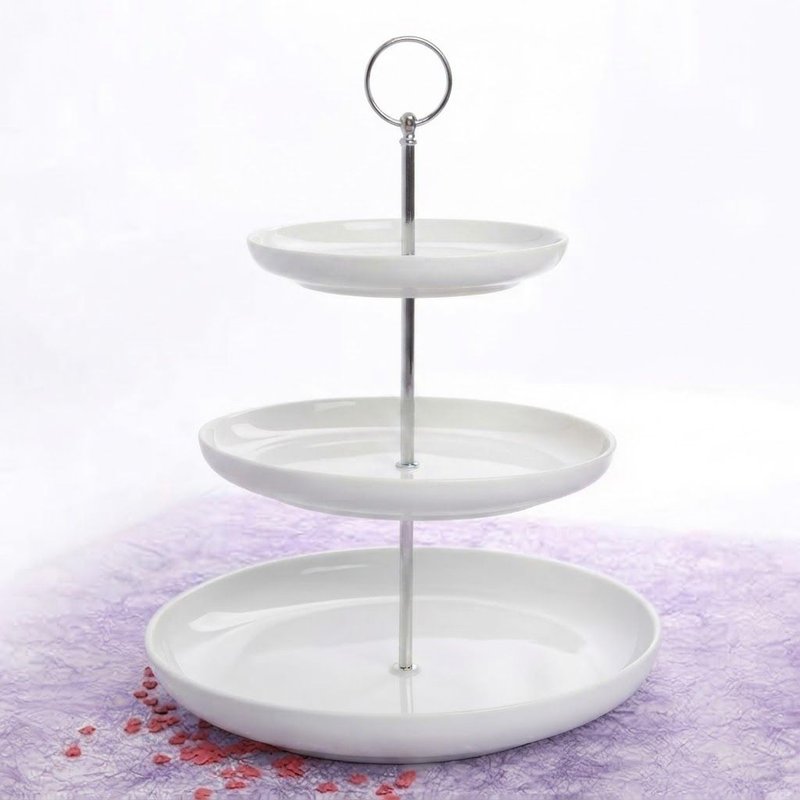Soporte de porcelana de 3 niveles