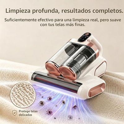 Aspiradora  de colchón con luz UV-C, inalámbrica — 16 Kpa con filtro, con luz UV-C