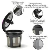 Pack 4 Cápsula reutilizable de K-cup. — Negra con filtro metalico. — foto 5