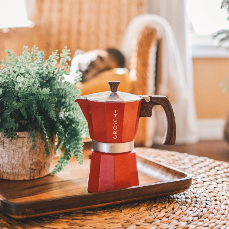 Cafetera greca 9 tazas — Colores blanco, rojo