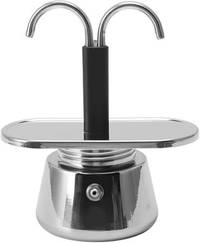 Greca de doble boquilla para 2 tazas — Acero inoxidable — foto 2