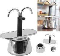 Greca de doble boquilla para 2 tazas — Acero inoxidable — foto 4