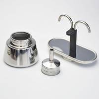 Greca de doble boquilla para 2 tazas — Acero inoxidable — foto 5