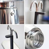 Greca de doble boquilla para 2 tazas — Acero inoxidable — foto 6