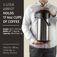 Dispensador Termico, Termo de cafe. 3L. — En Acero Inoxidable, con bomba. — foto 7