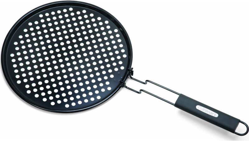 Sartén/Malla perforada para pizza a la parrilla — Recubrimiento antiadherente