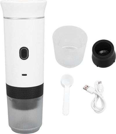 Cafetera portátil recargable 3 en 1. — Color Blanco.