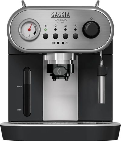 Cafetera espresso Gaggia Carezza Deluxe. — Negro - Acero.