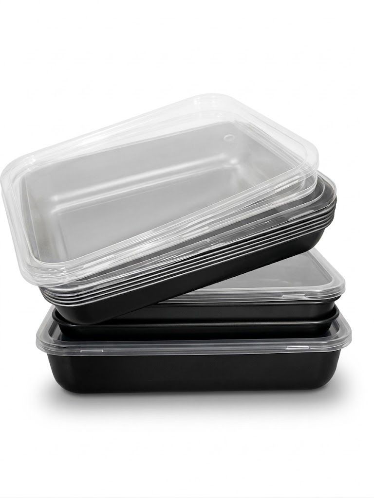 Set Envases de comida grande 4pcs — Metálico