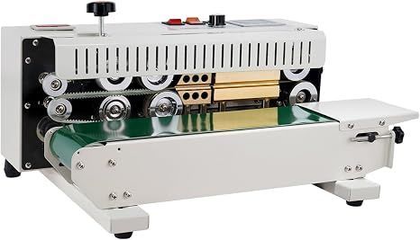 Selladora continua de bolsas de 600 W con banda horizontal