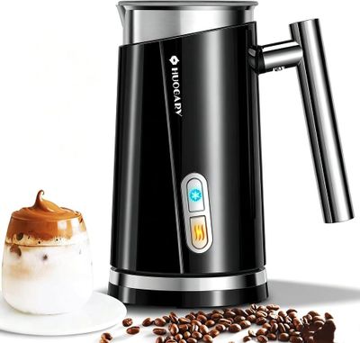 Espumador de leche, espumador de leche eléctrico 3 en 1, vapor caliente y frío. — Color Negro