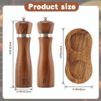 Juego de 2 molinillos de sal y pimienta de madera — foto 2
