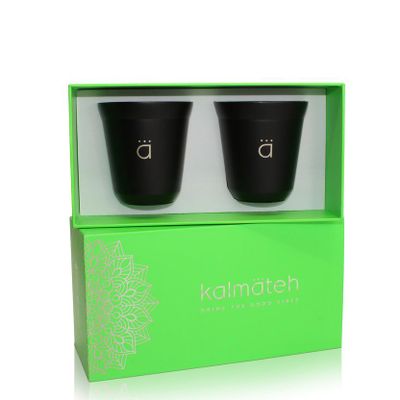 Juego de 2 vasos con removedor — Color negro
