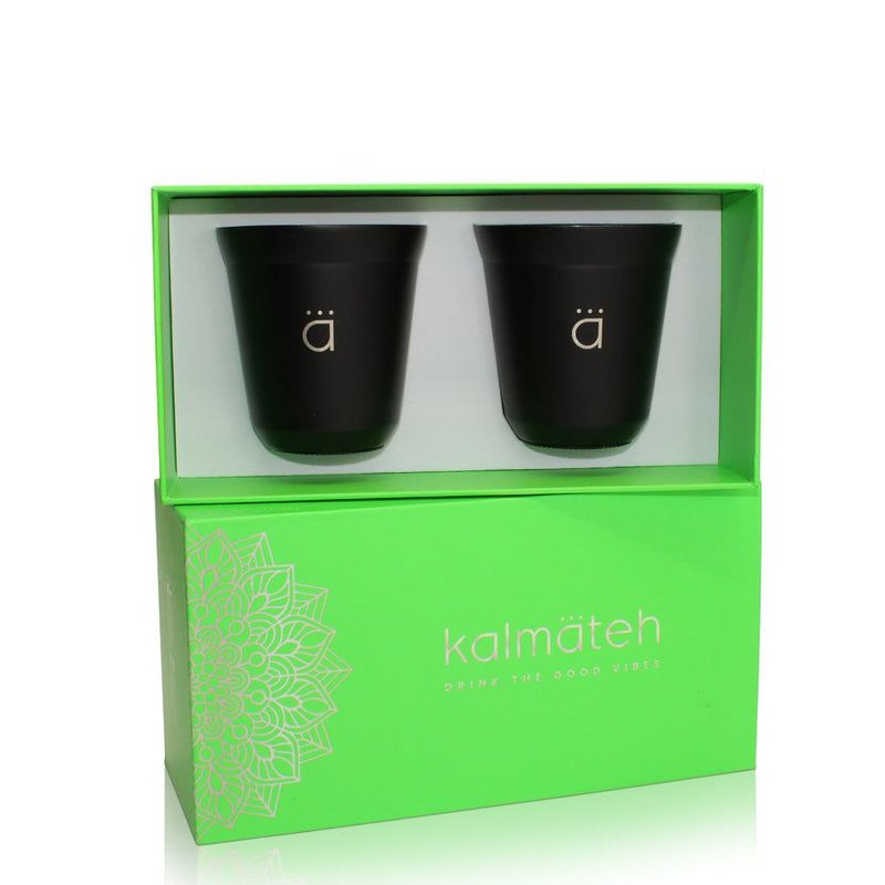 Juego de 2 vasos con removedor — Color negro
