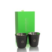 Juego de 2 vasos con removedor — Color negro — foto 2