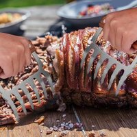 Juego de 2 garras para desmechar carne con mango de madera — foto 4