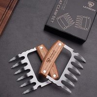 Juego de 2 garras para desmechar carne con mango de madera — foto 5