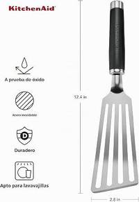 Espátula ranurada de acero inoxidable — foto 2