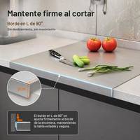Tabla de picar de acero inoxidable 304, 80x40 — Dimensiones 80cm x 40cm — foto 5