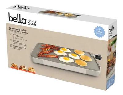 Plancha eléctrica de 25x50cm con bandeja de calentamiento — color beige claro