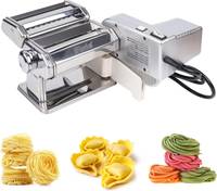Máquina eléctrica de pasta con motor, manivela y rodillo de ravioles — Acero inoxidable — foto 6