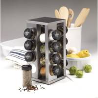 Especiero giratorio de acero inoxidable con 20 frascos — foto 2