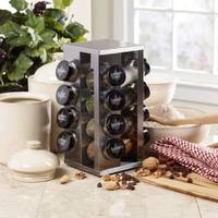 Especiero giratorio de acero inoxidable con 20 frascos — foto 4