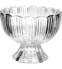 Copa de helado acanalada individual — Vidrio