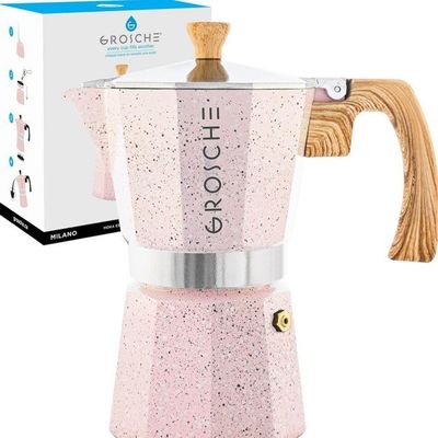 Cafetera greca italiana Marca: GROSCHE Milano Italy Stovetop Espresso Maker Moka Pot 12