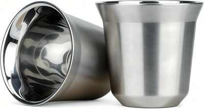 Juego Tazas de café 2.5oz 4pcs — Acero inoxidable