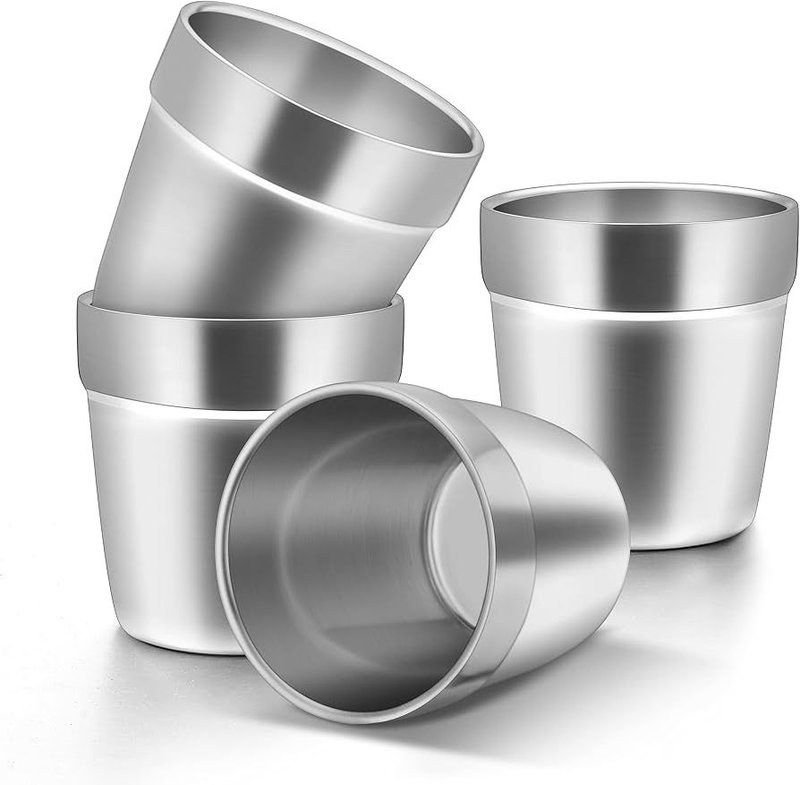 Taza 6oz 4pcs — Acero inoxidable