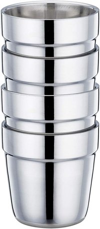 Taza 6oz 4pcs — Acero inoxidable — foto 3