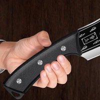 Cuchillo de carnicero con grabado de dragón y funda — foto 5