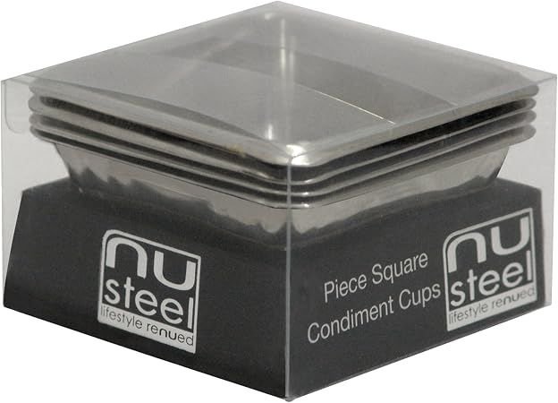 Tazas para condimentos 4 piezas — Acero inoxidable