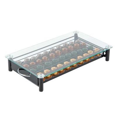 Organizador de cápsulas de café Nespresso Original, tipo gaveta. — Negro, capacidad 40 cápsula.