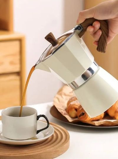 Cafetera, Greca 3 tazas — Color blanco