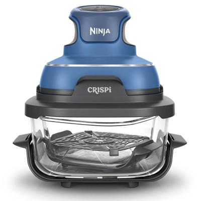Freidora de aire Ninja Crispi 5 en 1. — Vidrio - Azul.