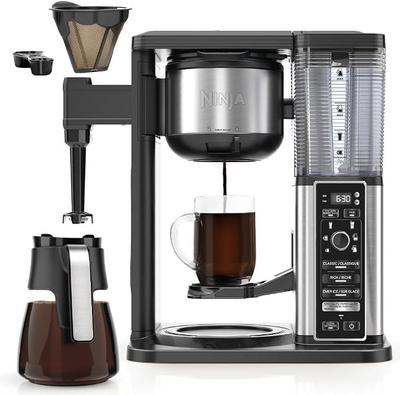cafetera jarra de 10 tazas — permite preparar tazas individuales o medias jarras)