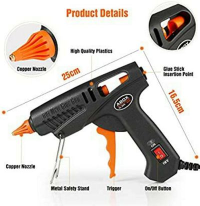 Pistola de silicone.