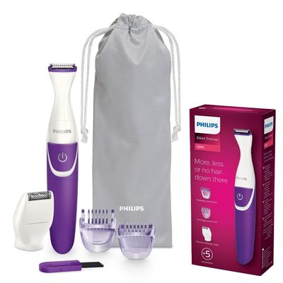 Afeitadora para la zona del bikini — color blanco y morado.