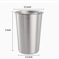 Vasos de acero inoxidable 500ml — Paquete de 6 unds — foto 4