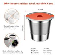 Pack 2 Capsula Reutilizable k-cup. — Refill, Acero inoxidable. — foto 4