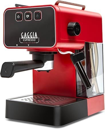 Cafetera Gaggia Espresso Evolution roja con control PID