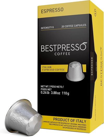 Cápsulas de café Espresso Italiano, Intensidad 8. — Nespresso Original Pods.
