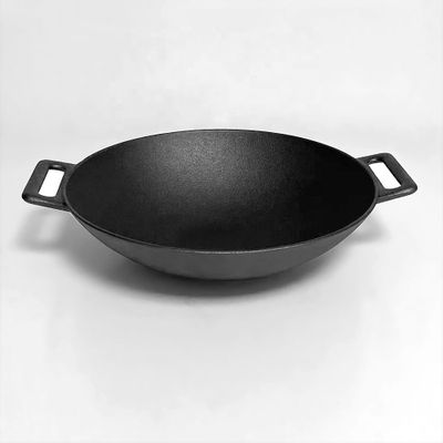 Wok oriental, 30 cm. — Hierro fundido apto para indiuccion.