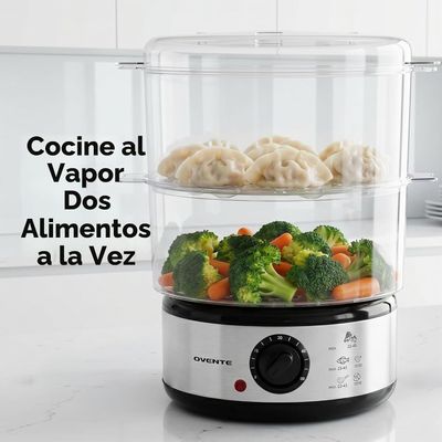 Vaporera eléctrica de 2 niveles 4.3L