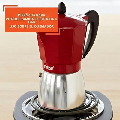Cafetera, Greca 6 tazas — Color rojo