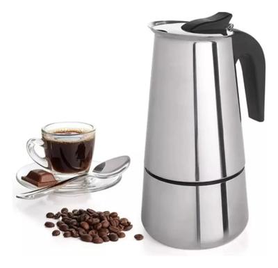 Cafetera, Greca 9 cup. — Acero Inoxidable, Apto para induccion.