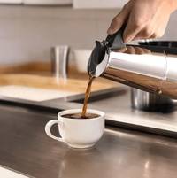 Cafetera, Greca 9 cup. — Acero Inoxidable, Apto para induccion. — foto 3